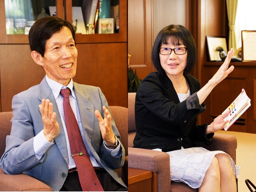 (左)井頭 均、(右)長田 典子