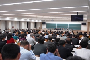 教職員による全学集会（2008年9月 西宮上ケ原キャンパス）