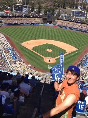 休日にドジャースタジアムでMLB観戦