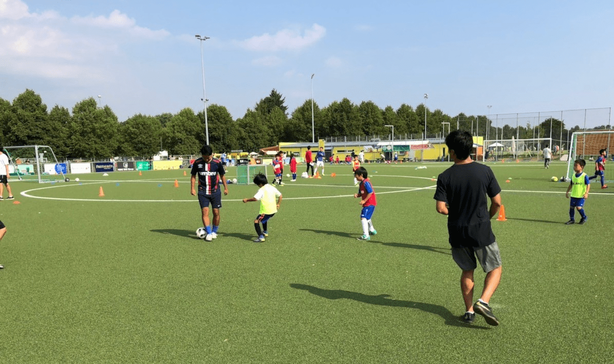 親子サッカー大会中の様子