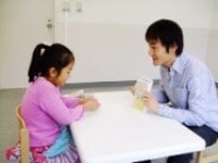 子どもを対象とした検査のようす
