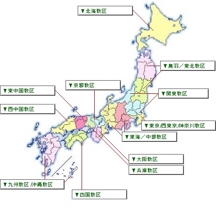 全国地図（教区一覧）