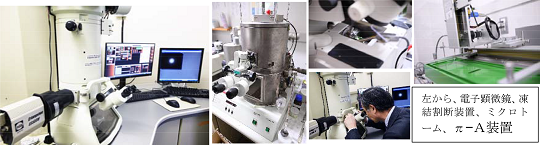 電子顕微鏡・凍結割断装置・ミクロトーム・π-A装置