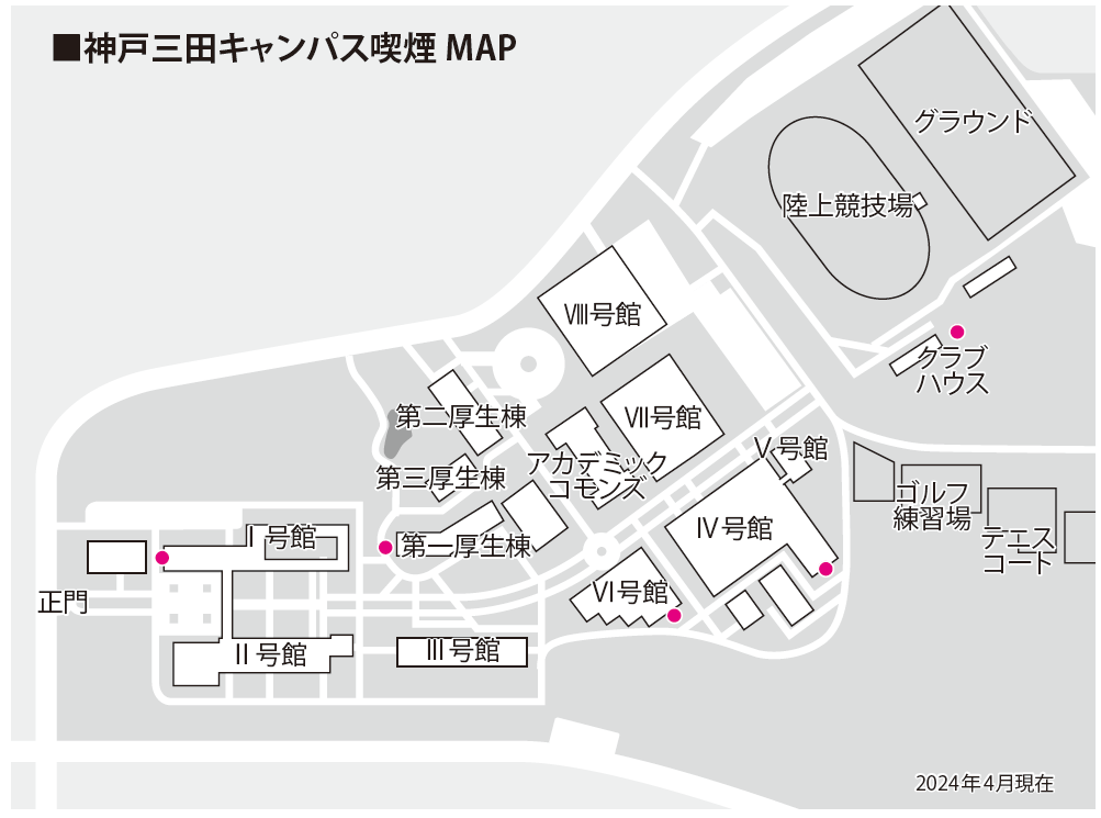 喫煙場所(神戸三田キャンパス)