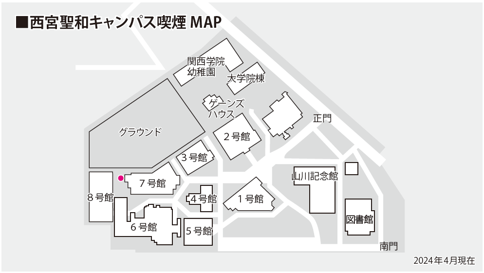 喫煙場所（西宮聖和キャンパス）