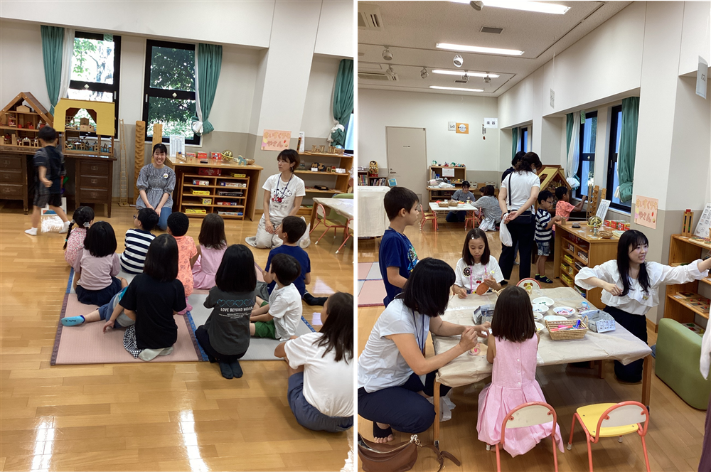 コーナー製作と読み聞かせ