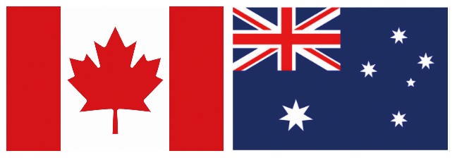 Canada Australia Flags