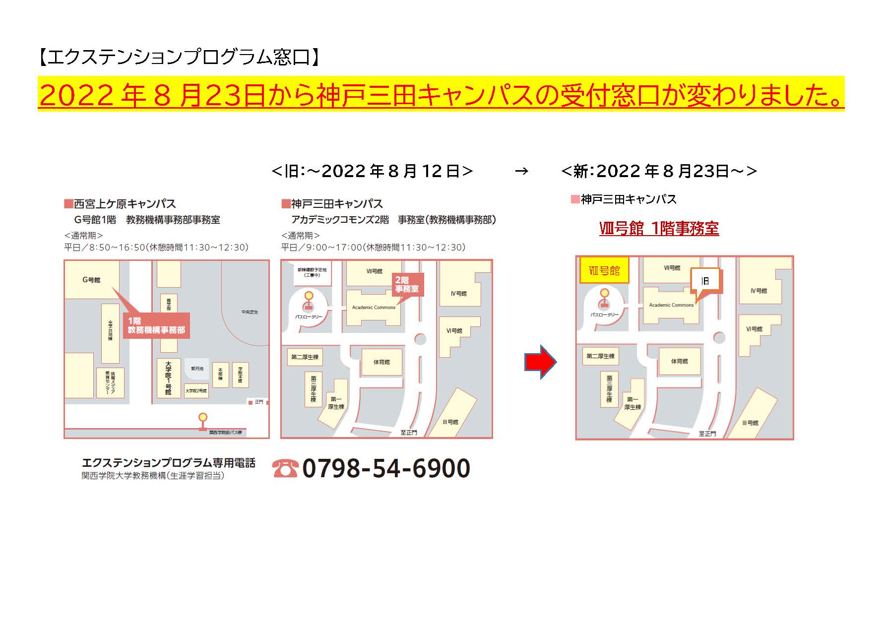エクステンションプログラム教務機構事務部事務室
