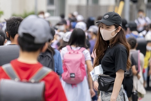 通学ボランティアの様子(2021年度のもの)