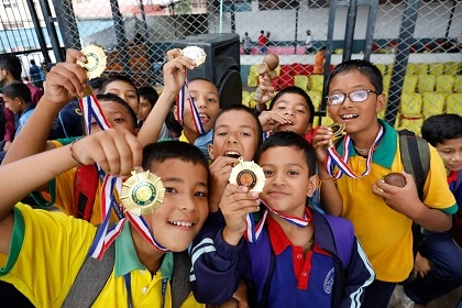 Children after the tournament
